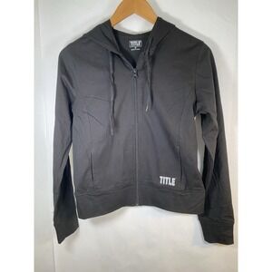 Title Boxing Hoodie Black Full Zip Lightweight Women's Size Medium
